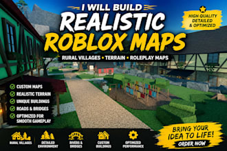 build a realistic roblox rural village terrain and roleplay map