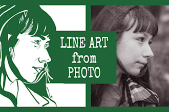 draw a minimalist line art portrait