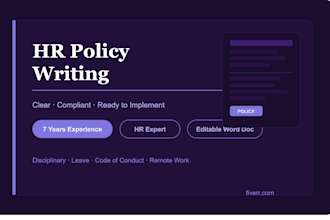 write professional HR policies for your business
