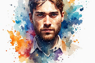draw watercolor or digital illustration for commercial use