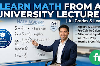 provide expert math tutoring from basic math to calculus and algebra