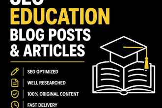 write SEO education blog posts and articles