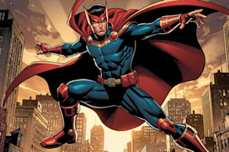 superhero character for comics