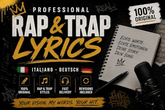 ghostwrite original rap and trap lyrics for your song