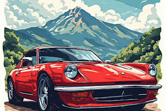 draw you car into vector illustration