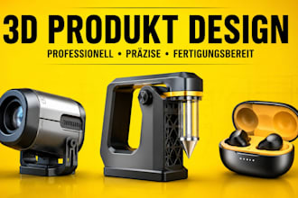 erstelle 3d cad modelle, produktdesign sowie solidworks und cnc dateien