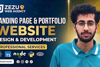 do custom website development for landing pages and portfolio