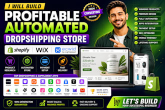 build profitable automated autods cj shopify wix  ecwid dropshipping store