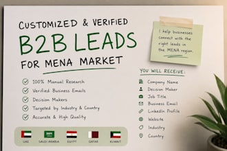 generate targeted b2b leads for the mena market
