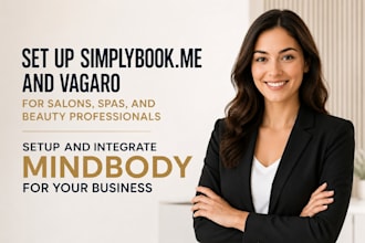 set up simplybook me and vagaro for salons, spas, and beauty professional owner