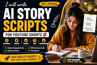 write engaging ai youtube shorts scripts in hindi and eng