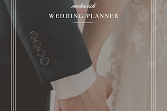 design a 15 page wedding planner pdf for brides and planners