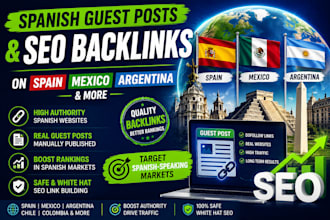 do spanish guest posts and SEO backlinks on spain mexico and argentina