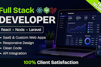 develop full stack web application, saas, custom website, dashboard, frontend