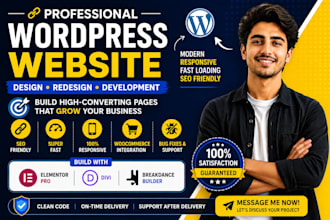 design wordpress website using elementor pro breakdance divi