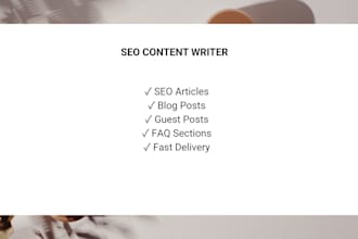 write SEO blog posts articles and guest posts