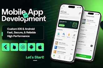 mobile app development, ios app, android app creation ai flutter app develop