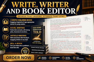 be your professional writer and editor