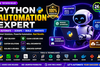 build python automation bots,web bot,web scraping,ai automation,chrome extension