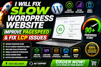 fix slow wordpress website improve pagespeed and fix lcp issues