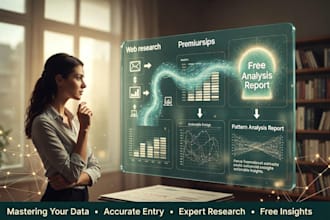 do accurate data entry, web research and free pattern analysis