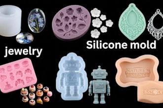 design a custom 3d silicone mold for resin, soap, candle and jewelry casting stl