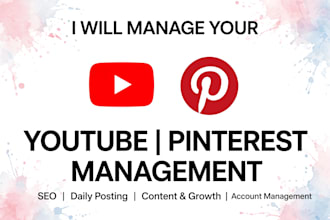 manage youtube and pinterest management