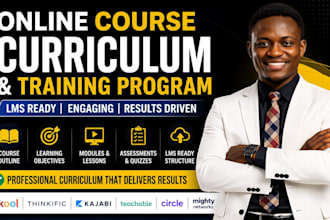 create online course, training program, lesson plan, lms course modules creator