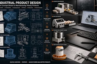 design industrial product for poultry equipment, egg separator, farm machinery