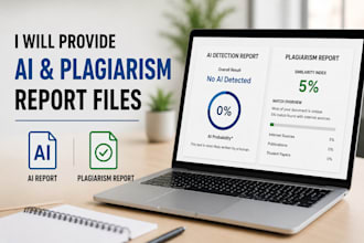 provide ai and plagiarism analysis report for your document