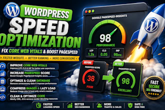speed up wordpress shopify wix godaddy improve  lcp cls issues google pagespeed