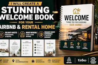 create a stunning welcome book for your airbnb, rental home