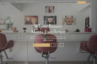 design salon spa and beauty website
