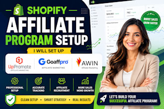 setup shopify uppromote, goaffpro and awin affiliate programs