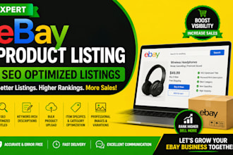do expert ebay product listing SEO optimized listings ebay lister product upload