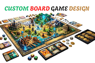 design board game card game tcg card game art card game box