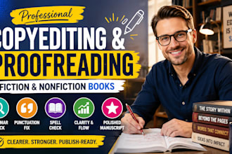 professionally copy edit, proofread, and check grammar