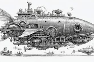 draw pen and ink dark art illustrations for merch