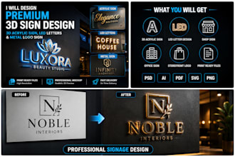design premium 3d  acrylic sign,led letters and metal logo signage
