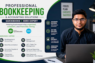 setup, clean up and bookkeeping in quickbooks online and xero