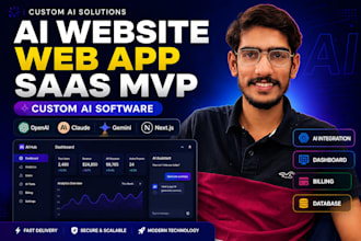 develop ai website, ai web application, or ai saas platform