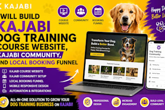 build kajabi dog training course website kajabi community local booking funnel