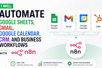 automate google sheets gmail form calendar CRM and business workflows with n8n