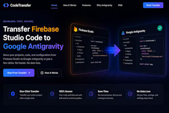 transfer firebase studio code to google antigravity ai studio