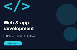 build your custom web app, mvp, or internal tool