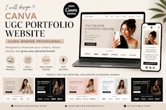 design a modern canva ugc portfolio website for creators