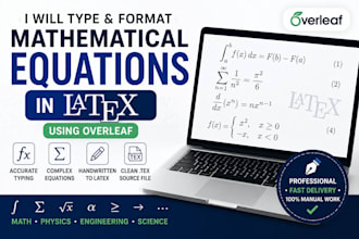 type and format mathematical equations in latex