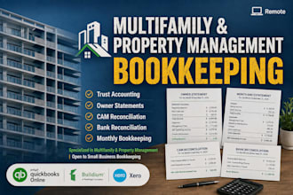 do property management bookkeeping in buildium, qbo and  xero