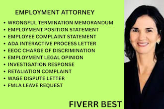 assist with fmla disputes, wrongful termination, eeoc claims and employment law
