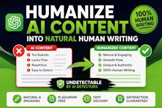 humanize ai content into natural human writing